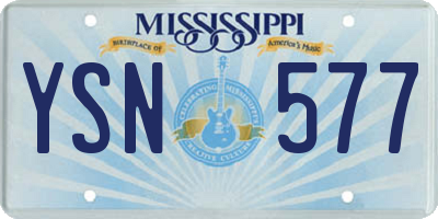 MS license plate YSN577