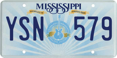 MS license plate YSN579