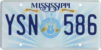 MS license plate YSN586