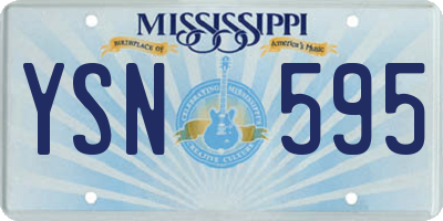 MS license plate YSN595