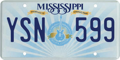 MS license plate YSN599
