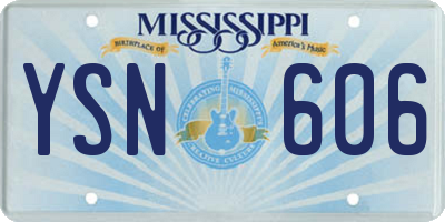 MS license plate YSN606