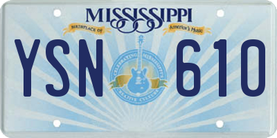 MS license plate YSN610