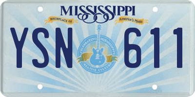 MS license plate YSN611