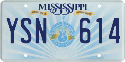 MS license plate YSN614