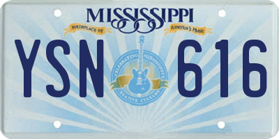 MS license plate YSN616