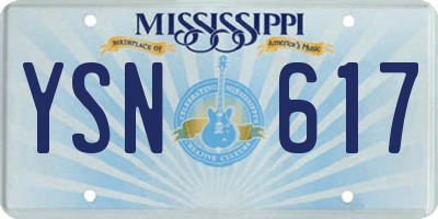 MS license plate YSN617