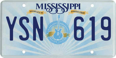 MS license plate YSN619