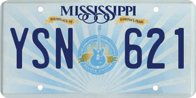 MS license plate YSN621