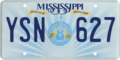 MS license plate YSN627