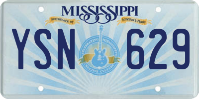 MS license plate YSN629