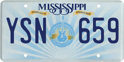 MS license plate YSN659