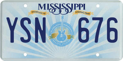 MS license plate YSN676