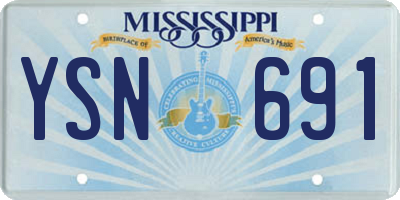 MS license plate YSN691