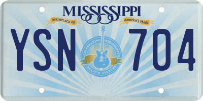 MS license plate YSN704