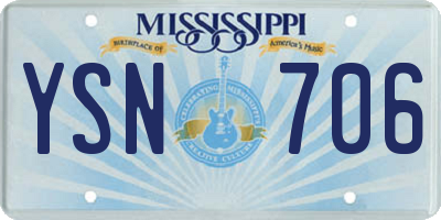 MS license plate YSN706