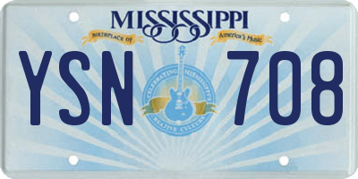 MS license plate YSN708