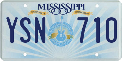 MS license plate YSN710