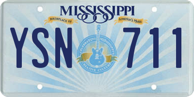 MS license plate YSN711