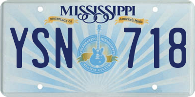 MS license plate YSN718