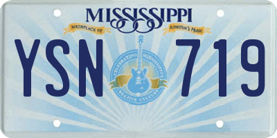 MS license plate YSN719