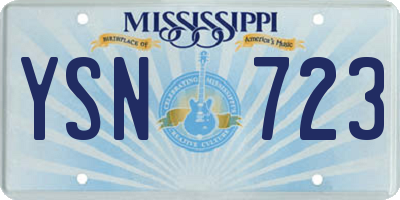MS license plate YSN723