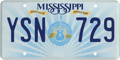 MS license plate YSN729