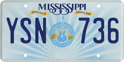 MS license plate YSN736
