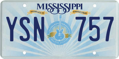 MS license plate YSN757