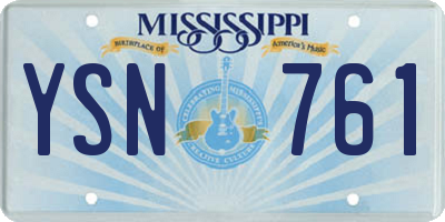 MS license plate YSN761
