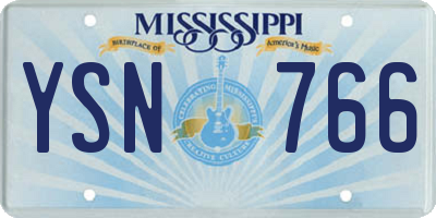 MS license plate YSN766