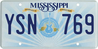 MS license plate YSN769