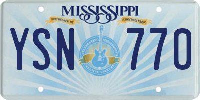 MS license plate YSN770
