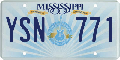 MS license plate YSN771