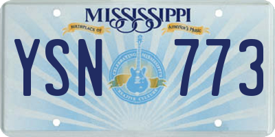 MS license plate YSN773