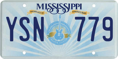 MS license plate YSN779
