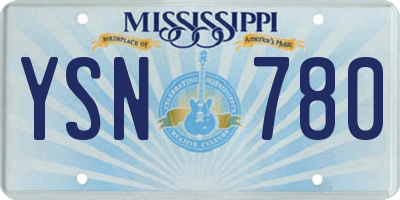 MS license plate YSN780