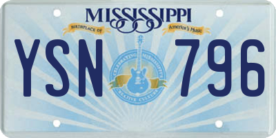 MS license plate YSN796