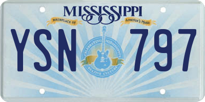 MS license plate YSN797