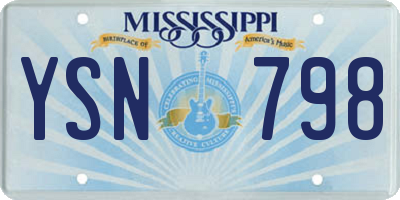 MS license plate YSN798