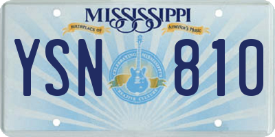 MS license plate YSN810