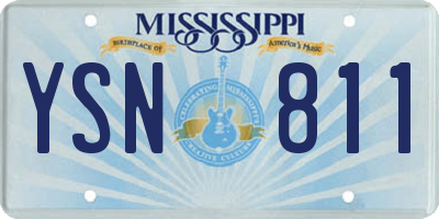 MS license plate YSN811