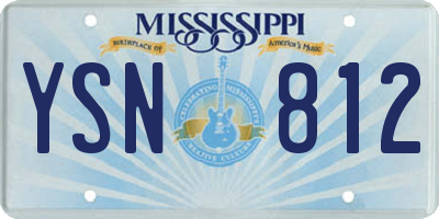 MS license plate YSN812
