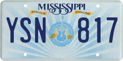 MS license plate YSN817