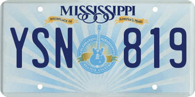 MS license plate YSN819