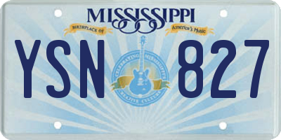MS license plate YSN827