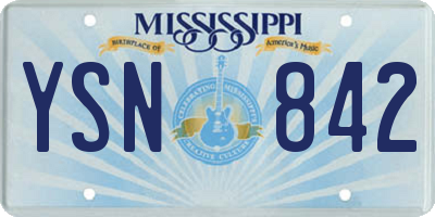 MS license plate YSN842