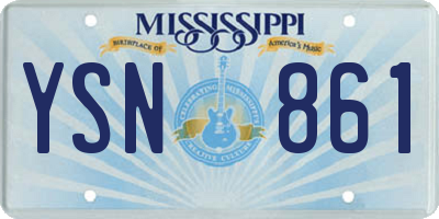 MS license plate YSN861