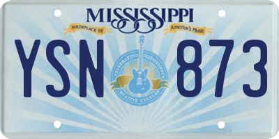 MS license plate YSN873