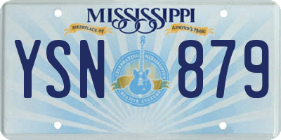 MS license plate YSN879